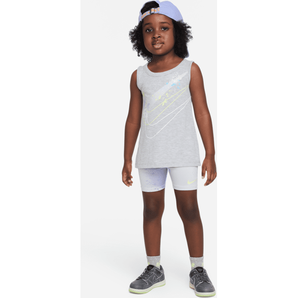 nike completo in 2 pezzi  just diy it bike shorts set – bimbi piccoli - grigio