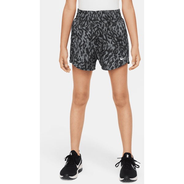 nike shorts in tessuto a vita alta  one – ragazza - grigio