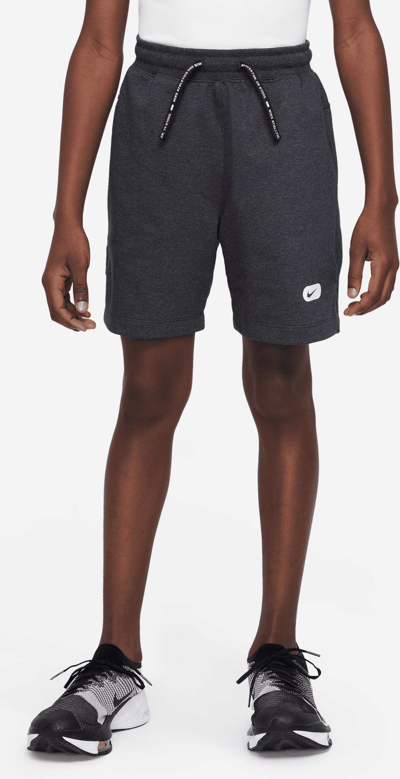 nike shorts da training in fleece  dri-fit athletics – ragazzo - nero