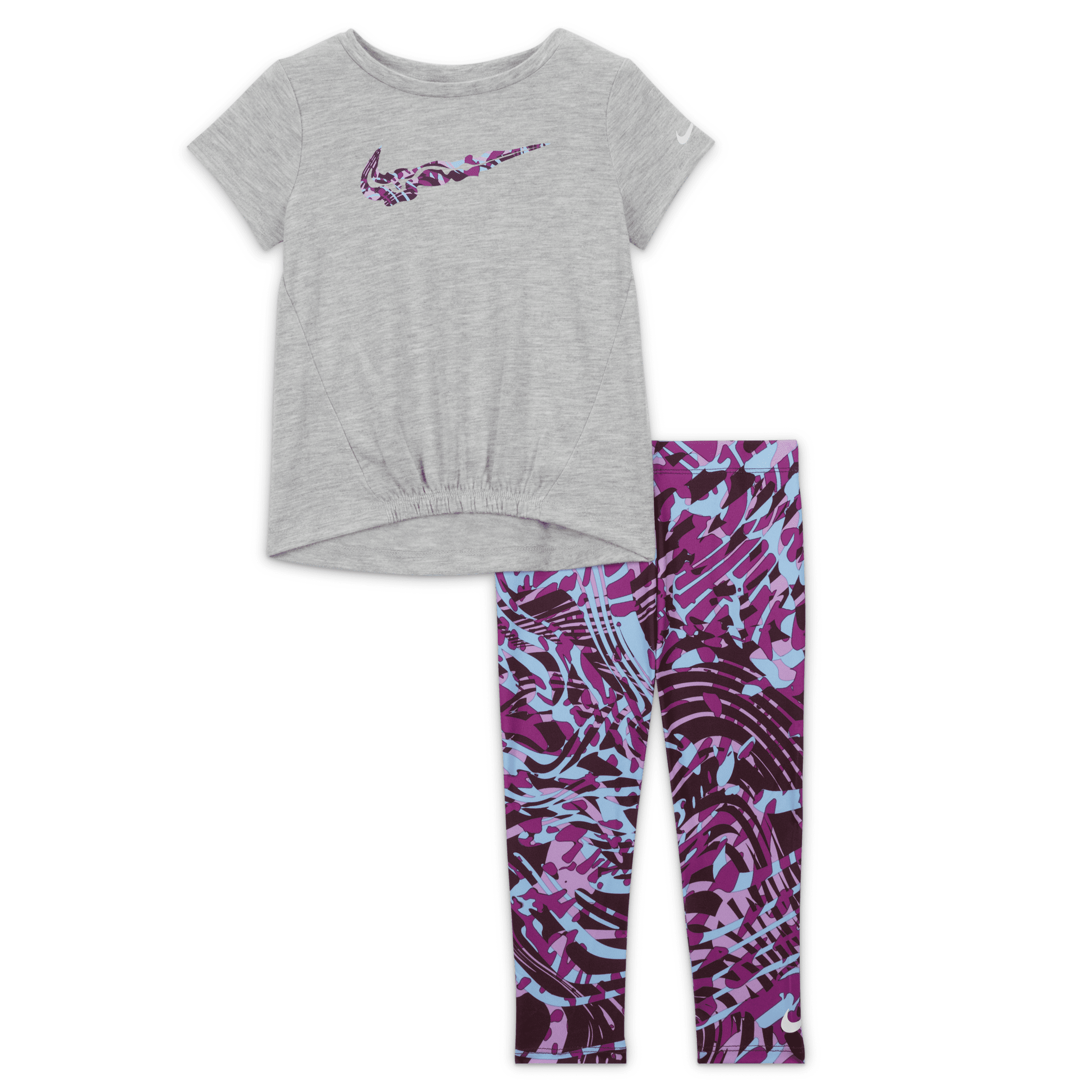 nike completo  dri-fit printed leggings set – bebè (12-24 mesi) - viola