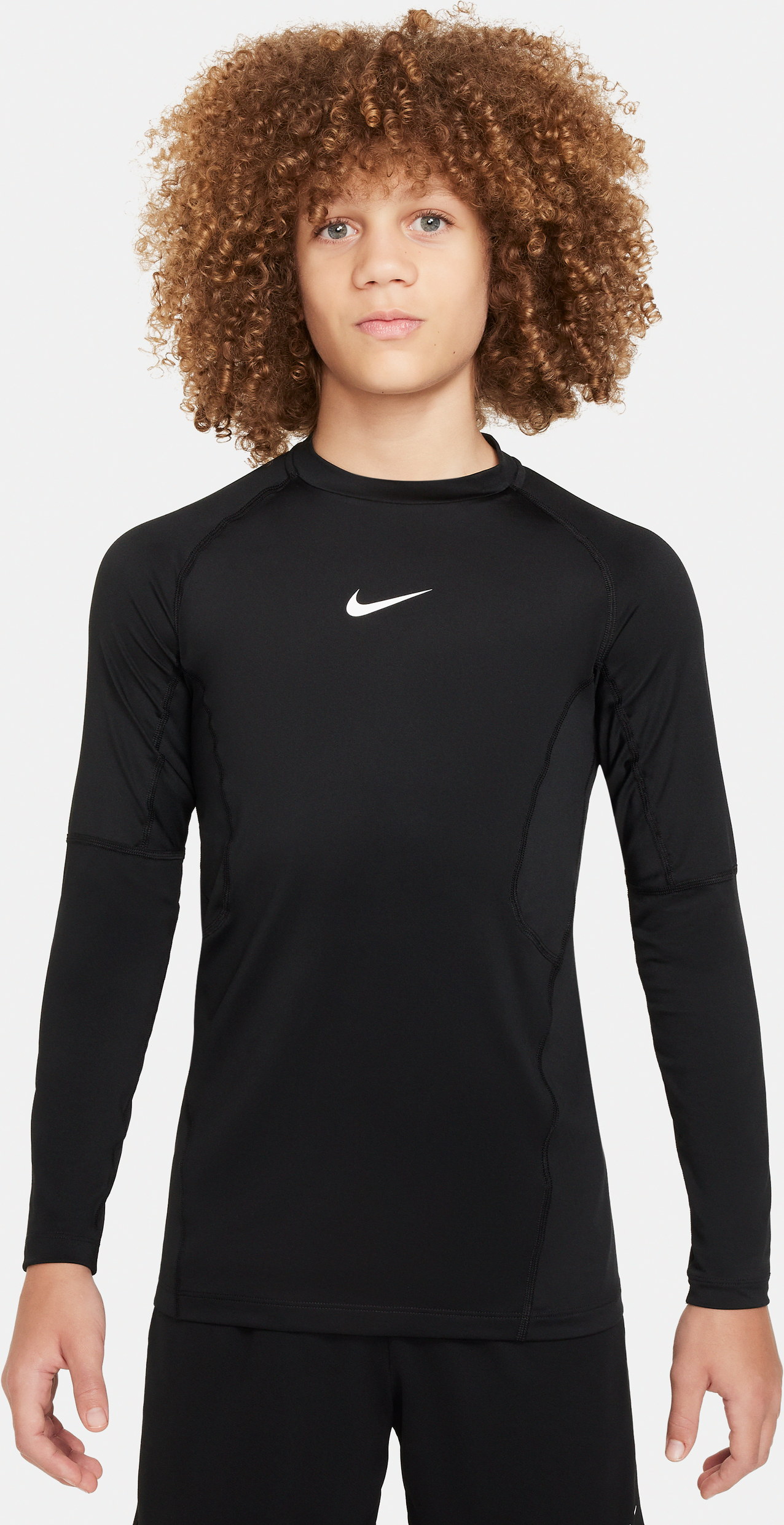 nike maglia a manica lunga dri-fit  pro – ragazzo - nero