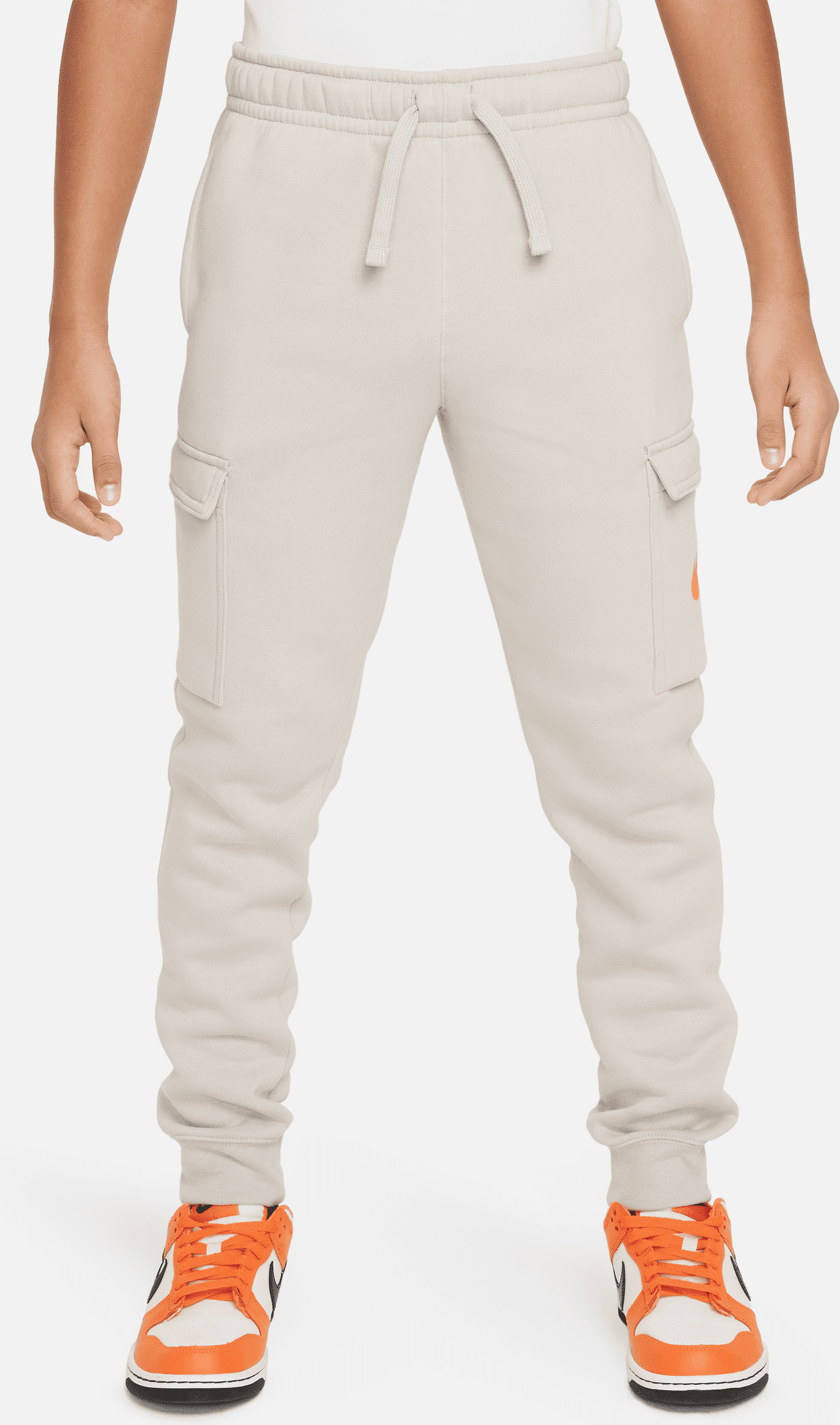 nike pantaloni cargo in fleece con grafica  sportswear – ragazzo - grigio