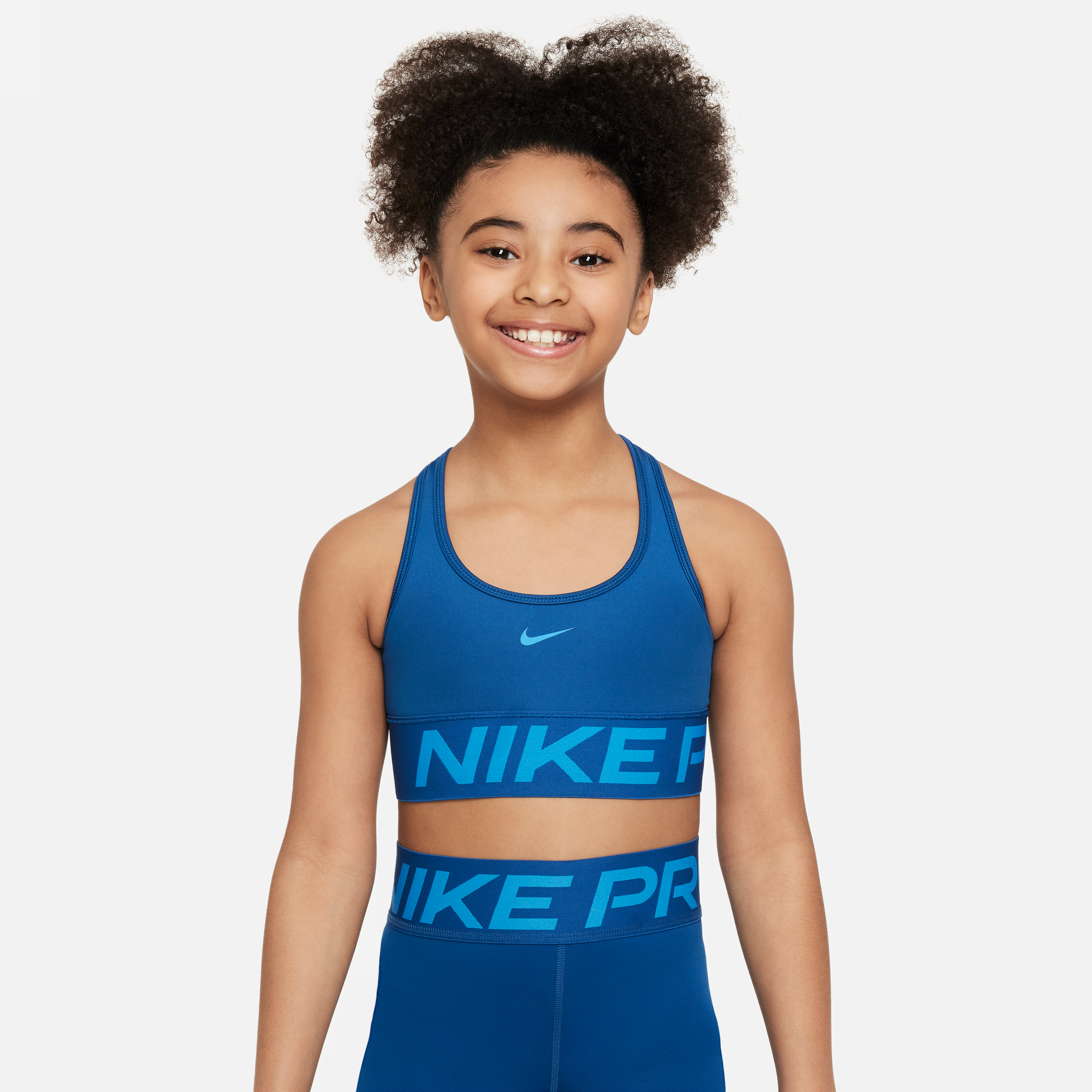 nike bra  pro swoosh – bambina/ragazza - blu