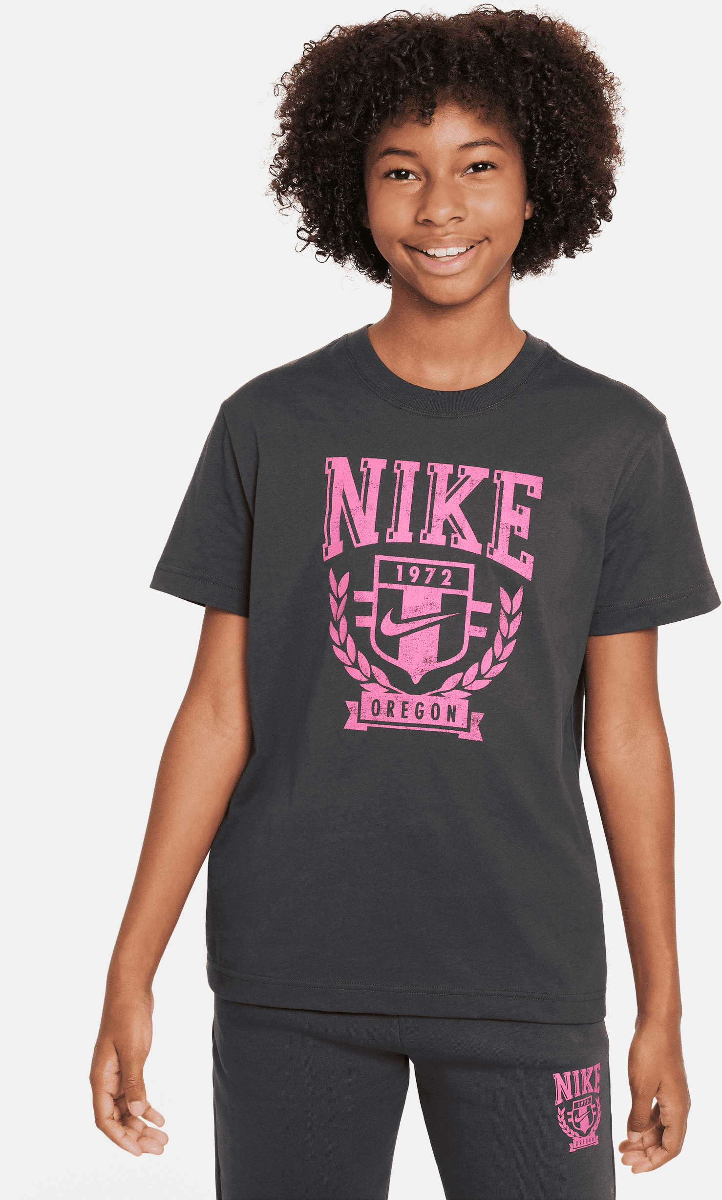 nike t-shirt  sportswear – ragazza - grigio