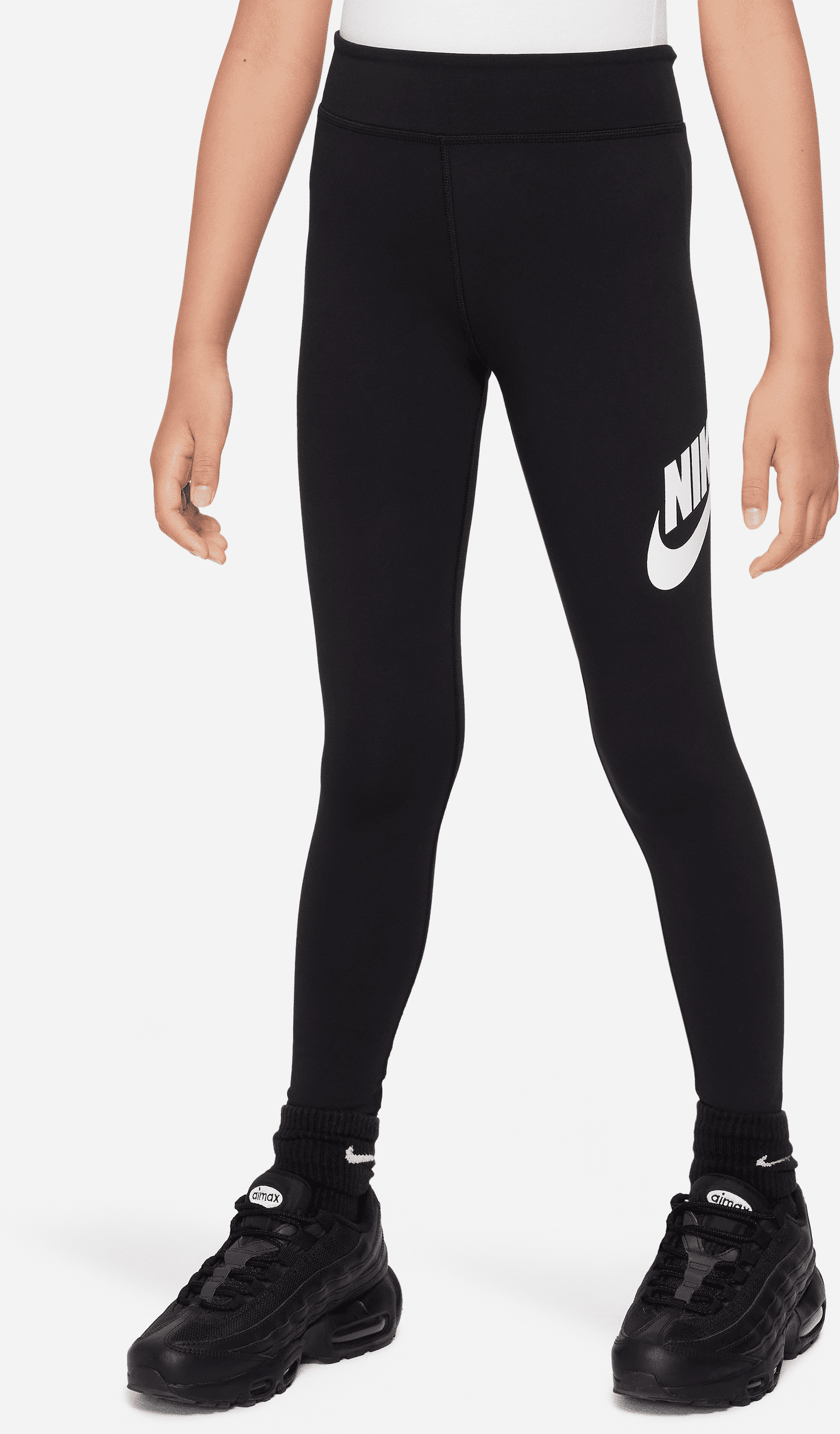 nike leggings a vita media  sportswear essential – ragazza - nero