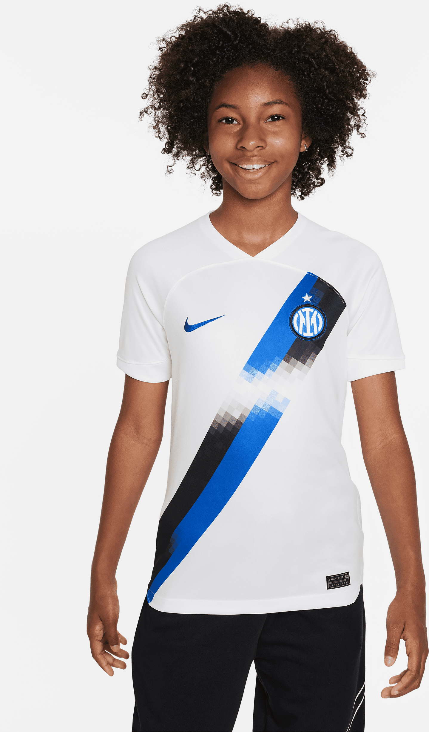 nike maglia da calcio  dri-fit inter 2023/24 stadium per ragazzo/a – away - bianco