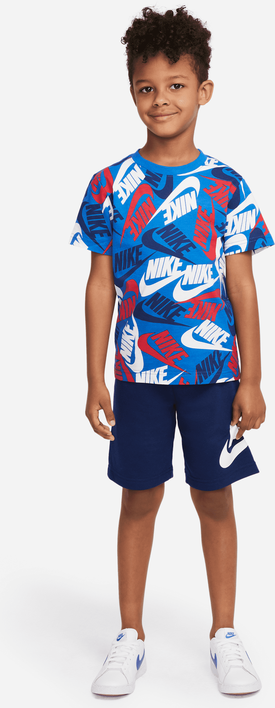 nike completo t-shirt e shorts  sportswear – bambino/a - multicolore