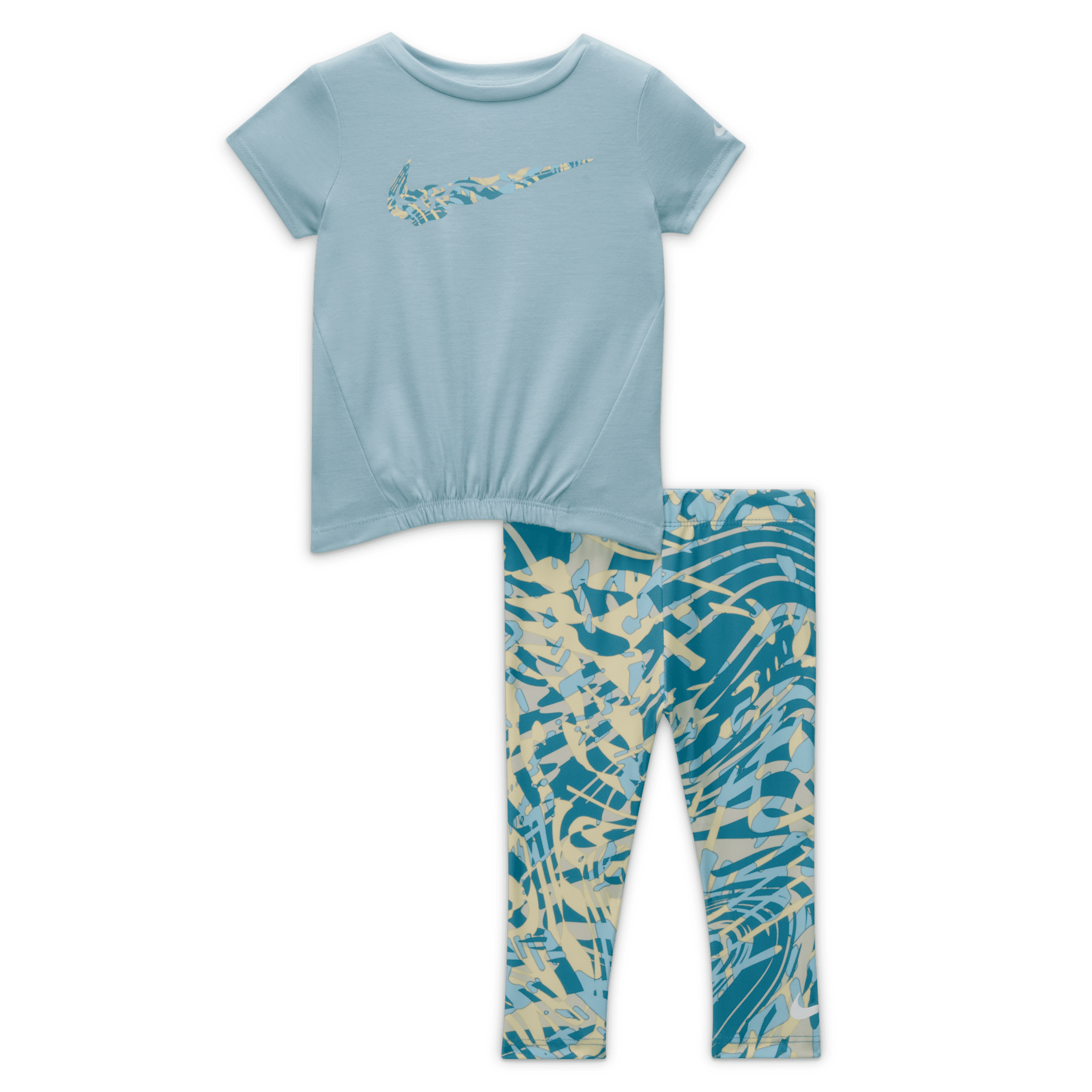 nike completo  dri-fit printed leggings set – bebè (12-24 mesi) - giallo