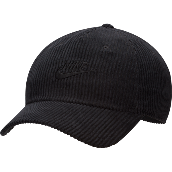 nike cappello non strutturato in velluto a coste  club cap - nero