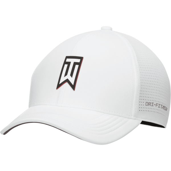 nike cappello strutturato  dri-fit adv club tiger woods - bianco