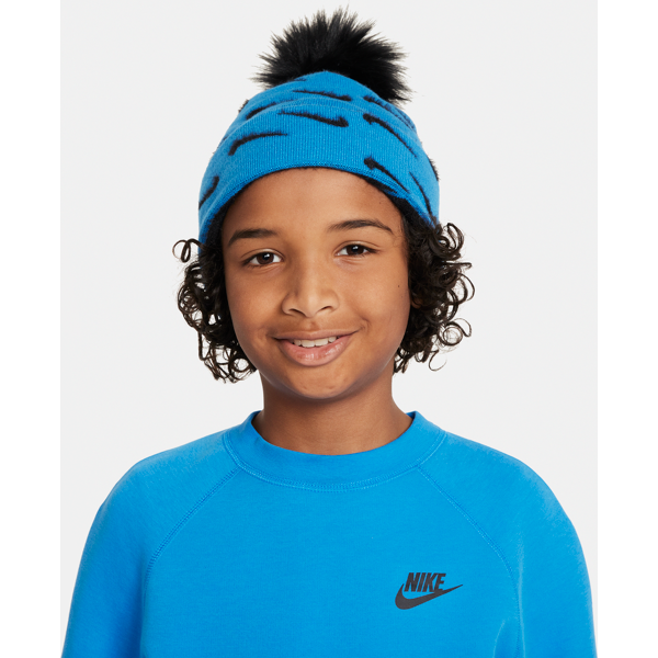 nike berretto con pompon  peak – bambini - blu