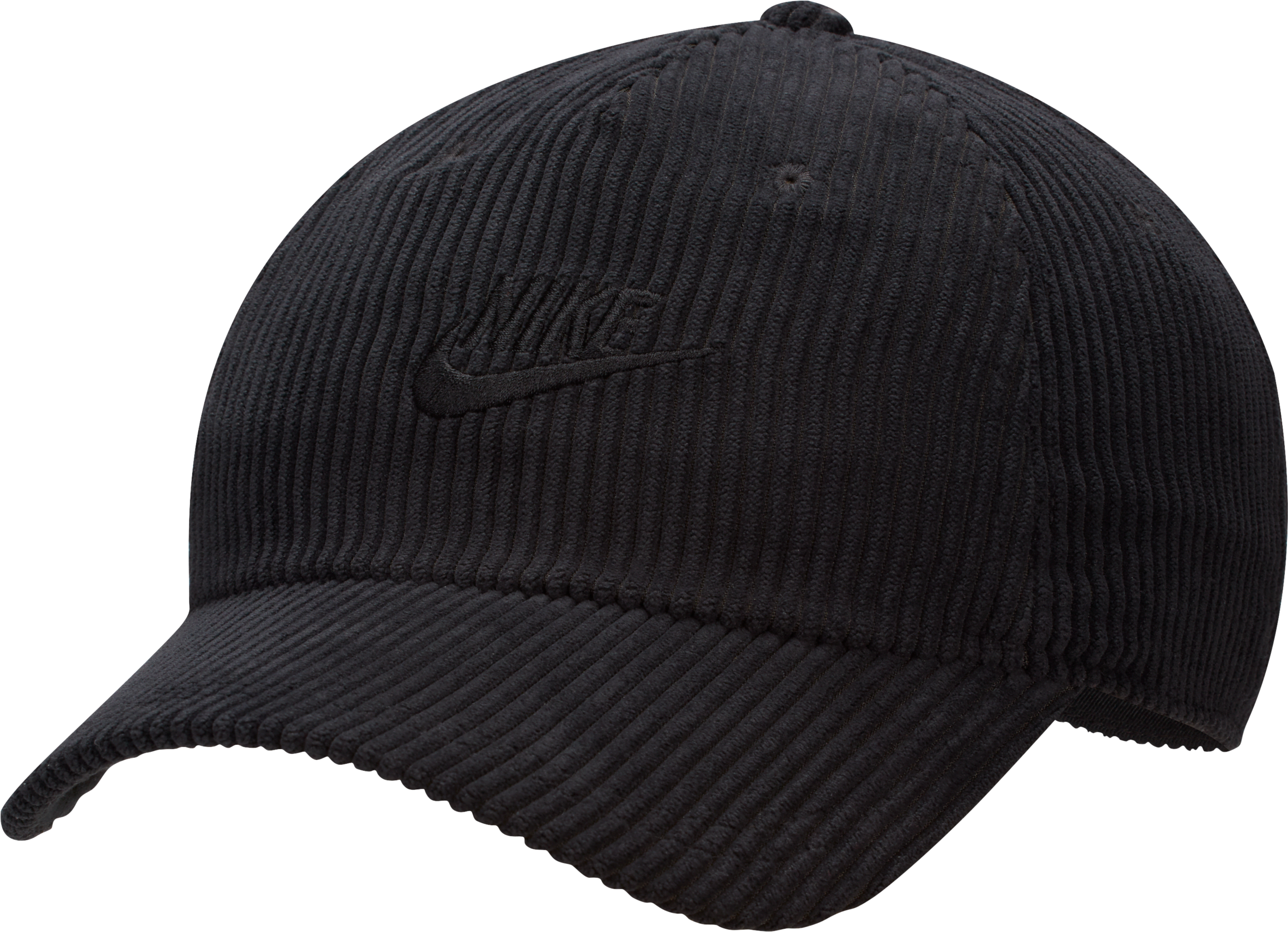 nike cappello non strutturato in velluto a coste  club cap - nero