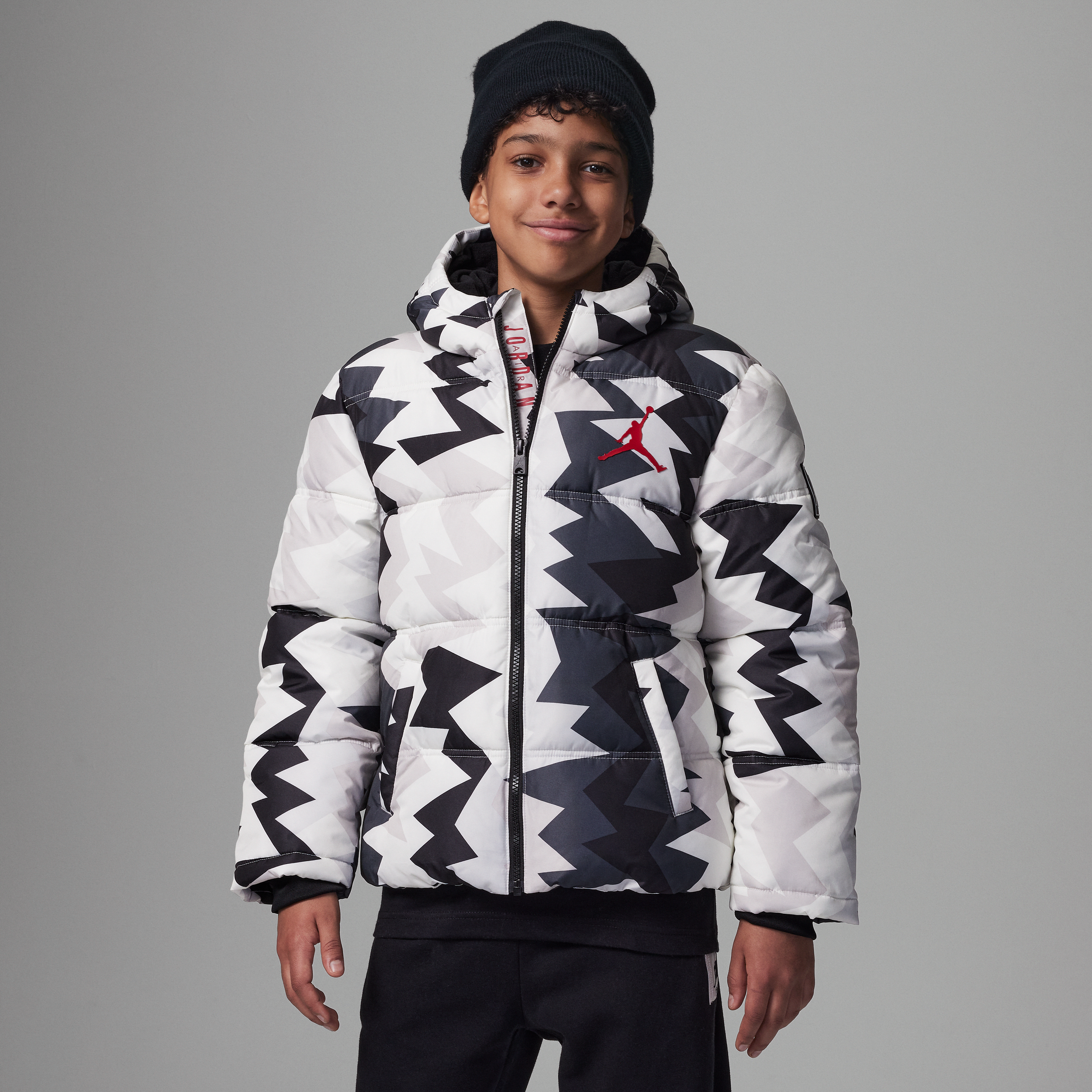 jordan giacca  printed essential puffer – ragazzo/a - bianco