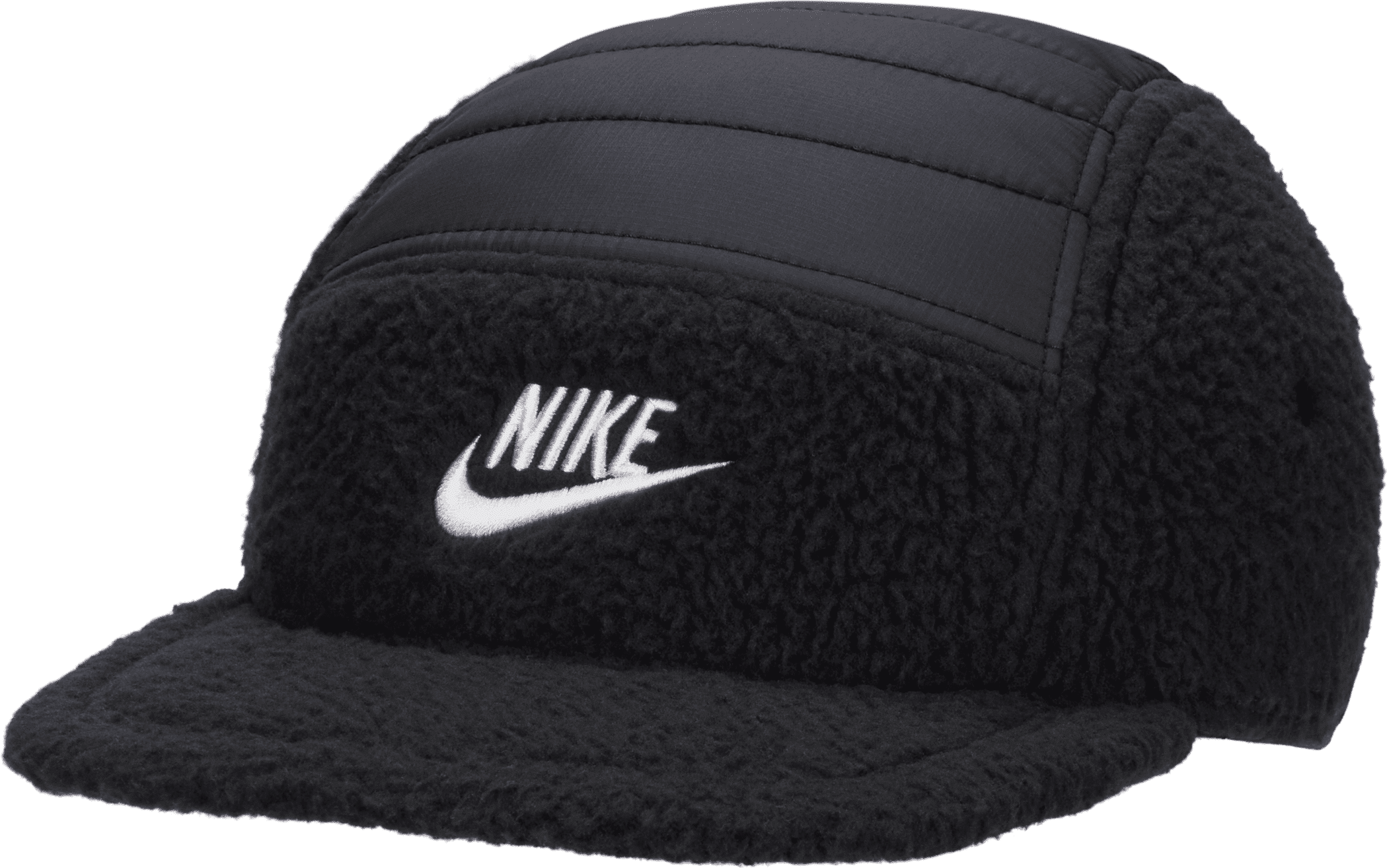 nike cappello con visiera piatta a 5 pannelli non strutturato  fly cap - nero