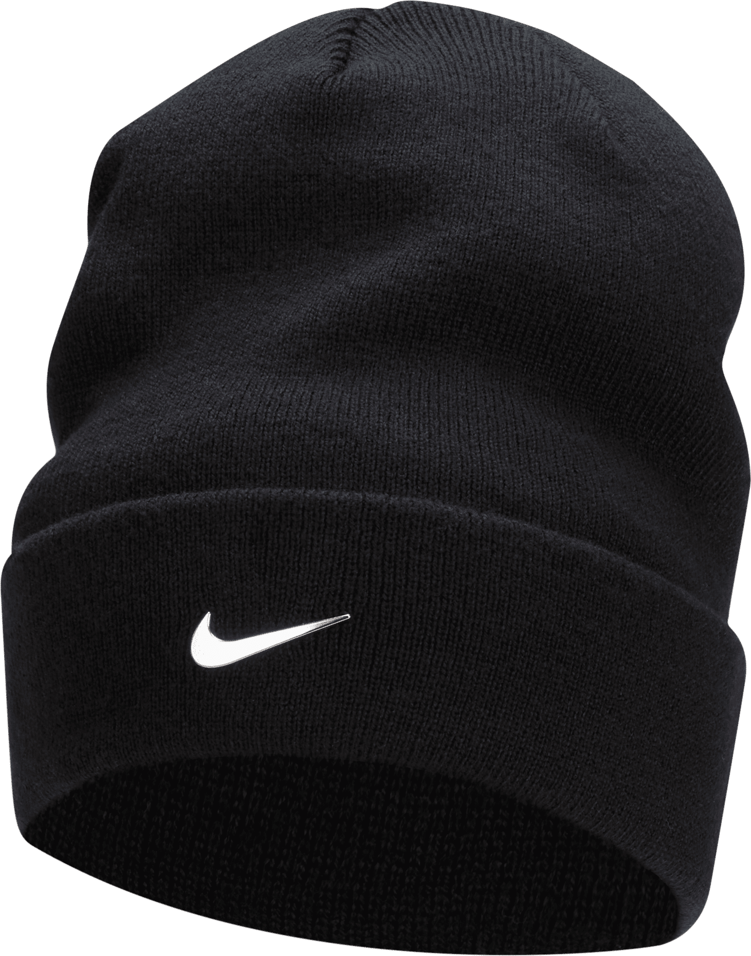 nike berretto standard con swoosh in metallo e risvolto  peak - nero