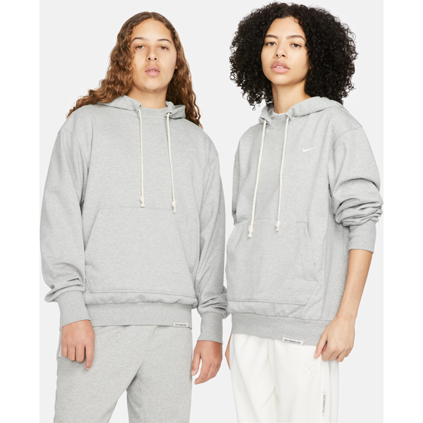 nike felpa pullover da basket con cappuccio dri-fit  standard issue – uomo - grigio