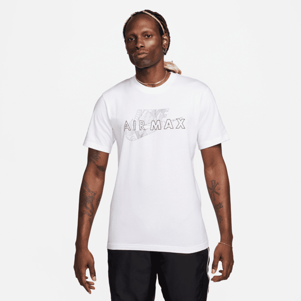 nike t-shirt a manica corta  air max – uomo - bianco