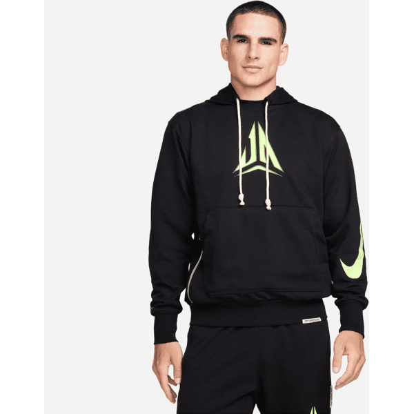 nike felpa pullover da basket con cappuccio dri-fit ja standard issue – uomo - nero