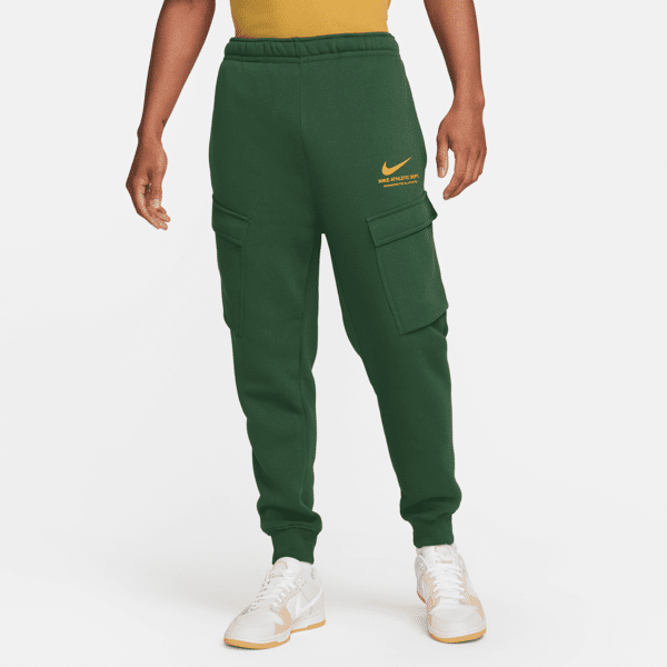 nike pantaloni cargo in fleece  sportswear - uomo - verde
