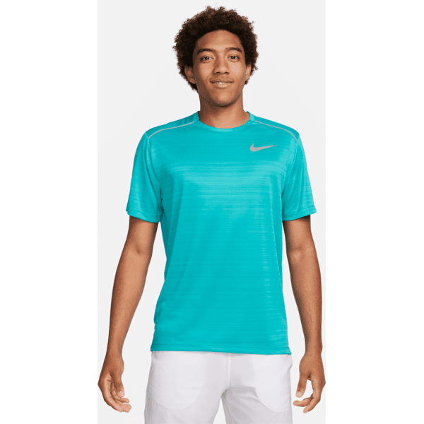 nike maglia da running a manica corta  miler - uomo - verde