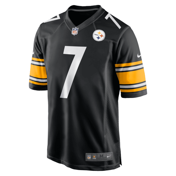 nike maglia da football americano pittsburgh steelers (ben roethlisberger) game nfl – uomo - nero