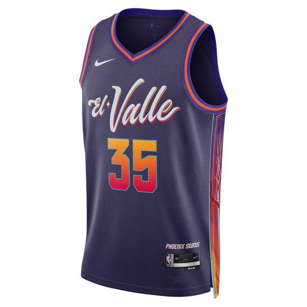 nike maglia kevin durant phoenix suns city edition 2023/24 swingman  dri-fit nba – uomo - viola