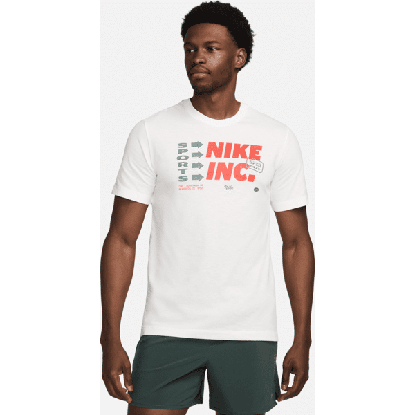 nike t-shirt da fitness dri-fit  – uomo - bianco