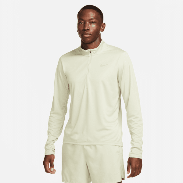 nike maglia da running con zip a metà lunghezza dri-fit  pacer – uomo - verde