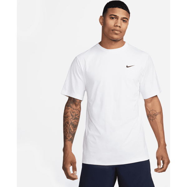 nike maglia dri-fit versatile a manica corta  hyverse – uomo - bianco