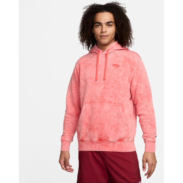 nike felpa pullover con cappuccio  sportswear club fleece - uomo - rosso