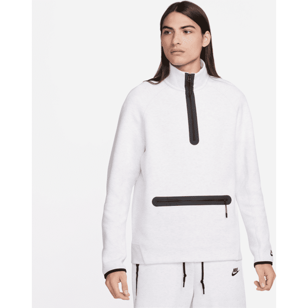 nike felpa con zip a metà lunghezza  sportswear tech fleece – uomo - marrone