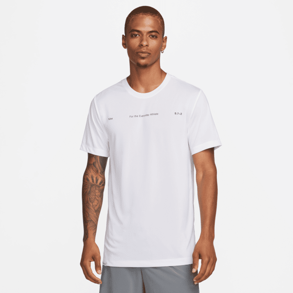 nike t-shirt da fitness  dri-fit – uomo - bianco