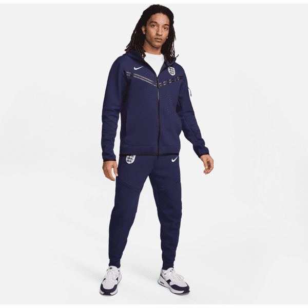 nike felpa da calcio con cappuccio e zip a tutta lunghezza  inghilterra tech fleece windrunner – uomo - viola