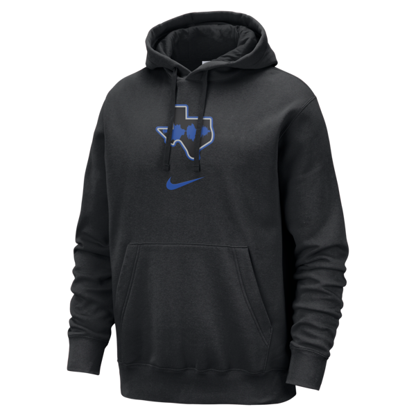 nike felpa pullover con cappuccio dallas mavericks club fleece city edition  nba – uomo - nero