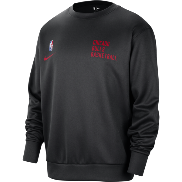 nike felpa a girocollo chicago bulls spotlight  dri-fit nba – uomo - nero