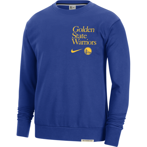 nike felpa a girocollo golden state warriors standard issue  dri-fit nba – uomo - blu