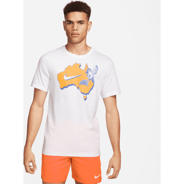 nike t-shirt da tennis court – uomo - bianco