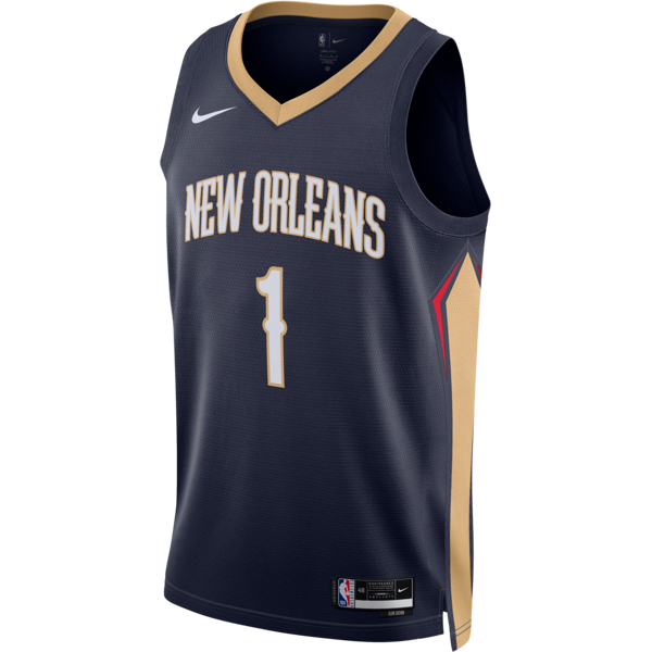 nike maglia new orleans pelicans icon edition 2022/23 swingman  dri-fit nba – uomo - blu