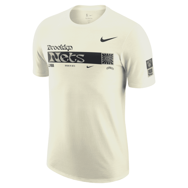 nike t-shirt brooklyn nets essential  nba – uomo - bianco