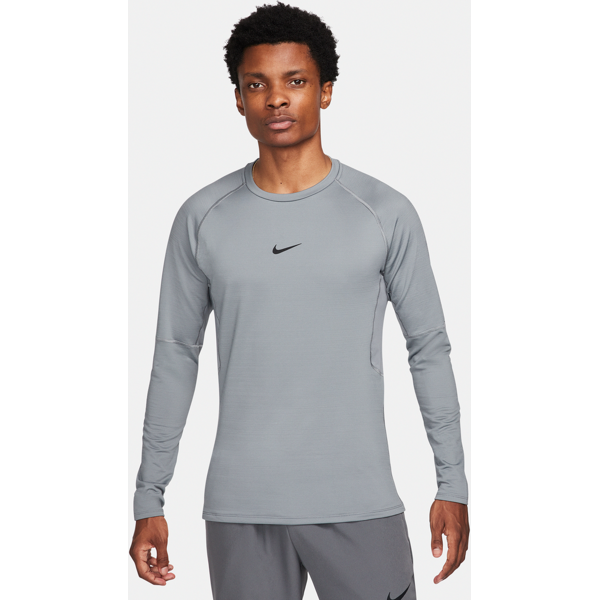 nike maglia a manica lunga  pro warm - uomo - grigio