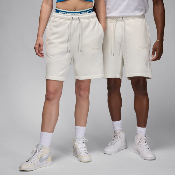 jordan shorts in fleece air  wordmark – uomo - bianco