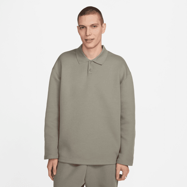 nike polo  tech fleece reimagined – uomo - grigio