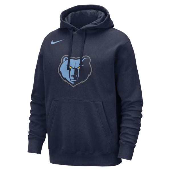 nike felpa pullover con cappuccio memphis grizzlies club  nba – uomo - blu