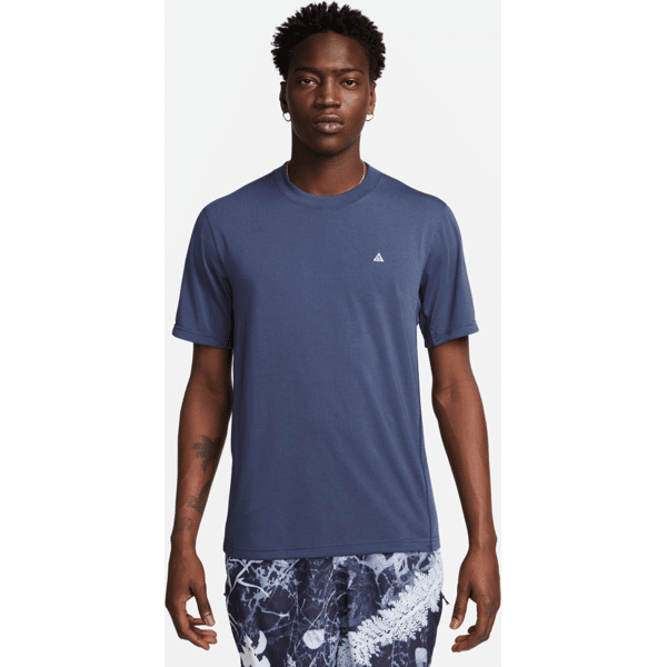 nike maglia a manica corta uv dri-fit adv  acg goat rocks – uomo - blu