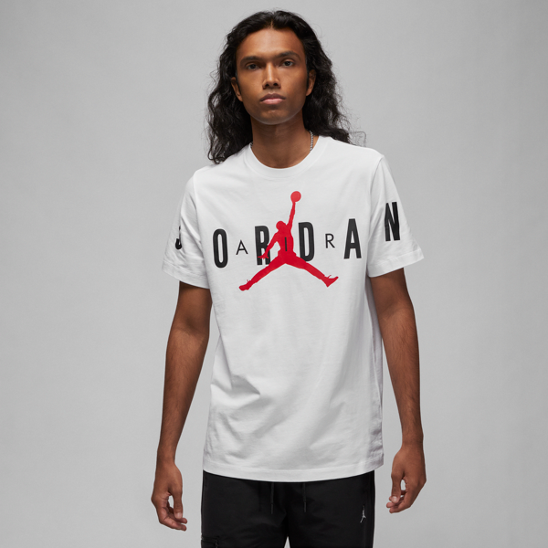 jordan t-shirt elasticizzata  air – uomo - bianco