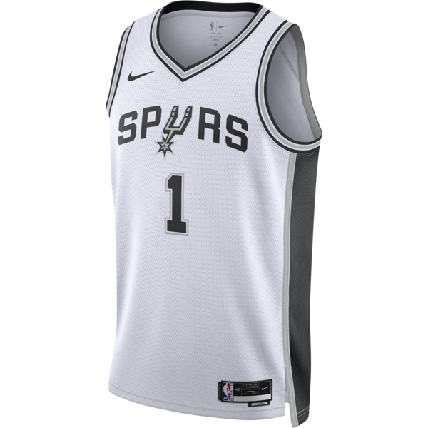 nike maglia san antonio spurs association edition 2022/23 swingman  dri-fit nba – uomo - bianco