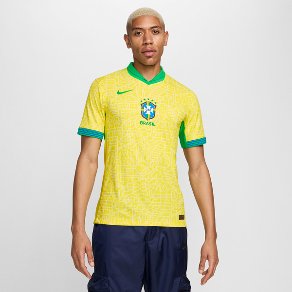 nike maglia da calcio authentic  dri-fit adv brasile 2024 match da uomo – home - giallo