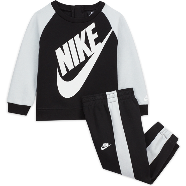 nike completo con maglia a girocollo e pantaloni  – bebè (12-24 mesi) - nero