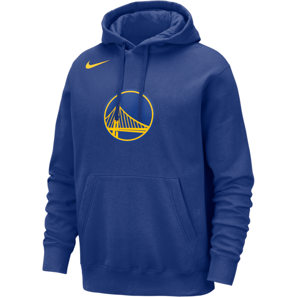 nike felpa pullover con cappuccio golden state warriors club  nba – uomo - blu