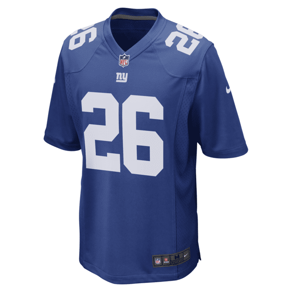 nike maglia da football americano new york giants (saquon barkley) game nfl – uomo - blu